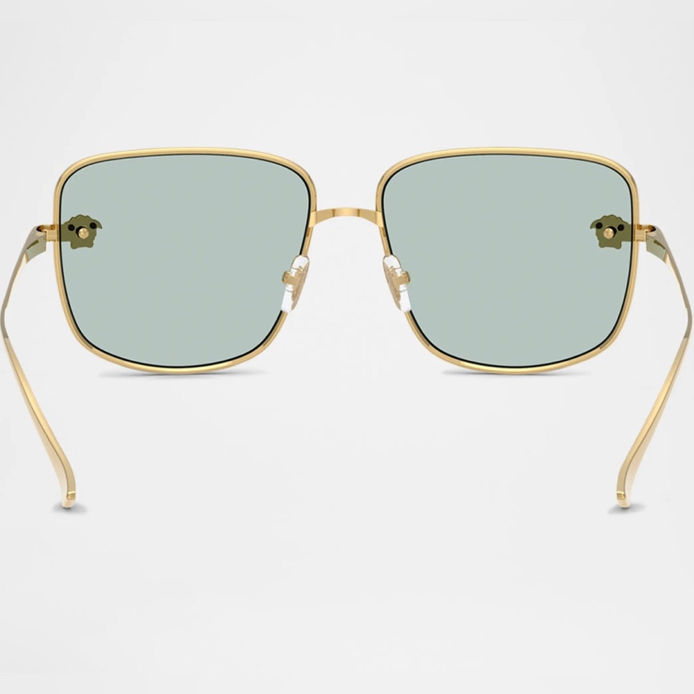 Versace VE2282 Gold Square Metal Sunglasses - Picture 2 of 4